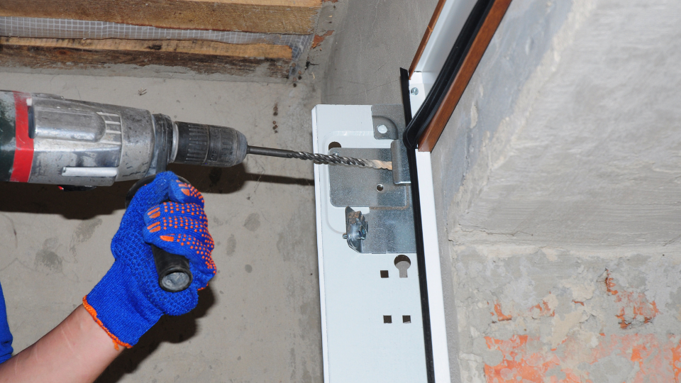 Garage Door Installation & Replacement. Install Garage Door & Drilling Hole for Fix Garage Door Springs.