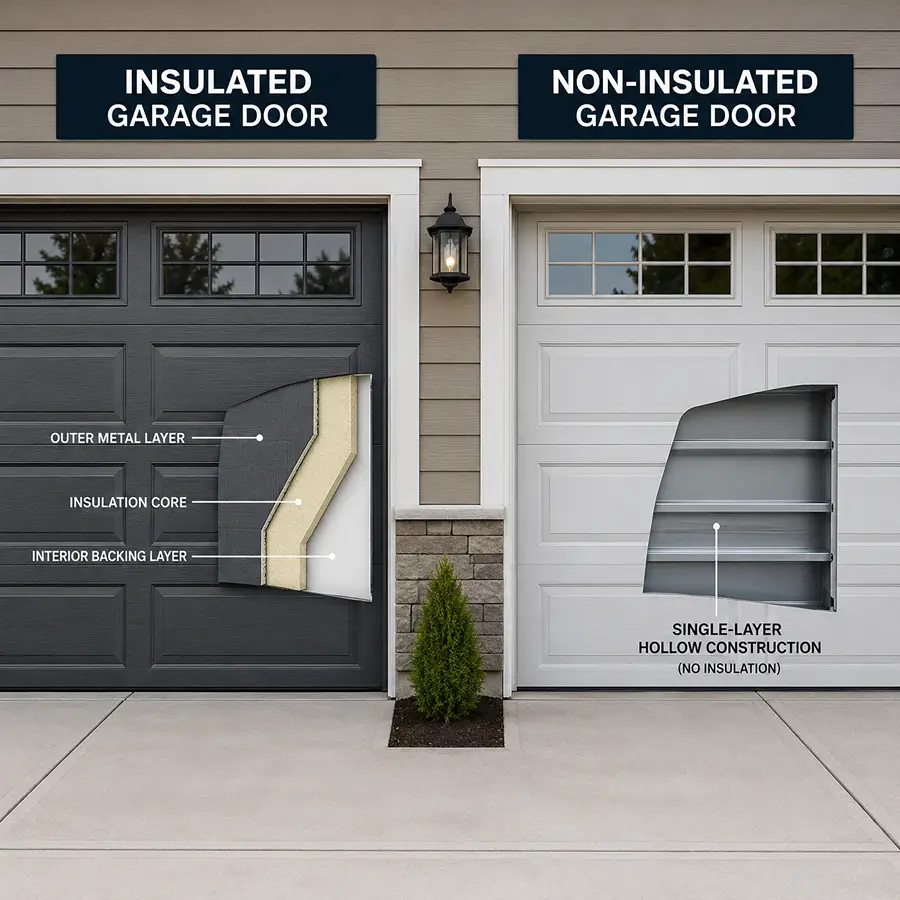Insulated vs. Non-Insulated Garage Doors: